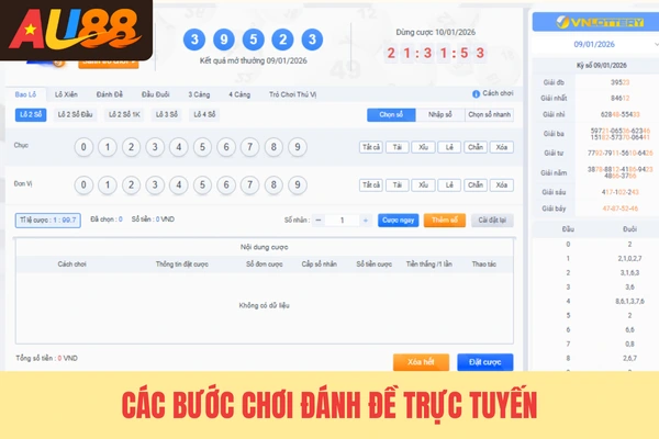Các bước chơi đánh đề trực tuyến Các bước chơi đánh đề trực tuyến